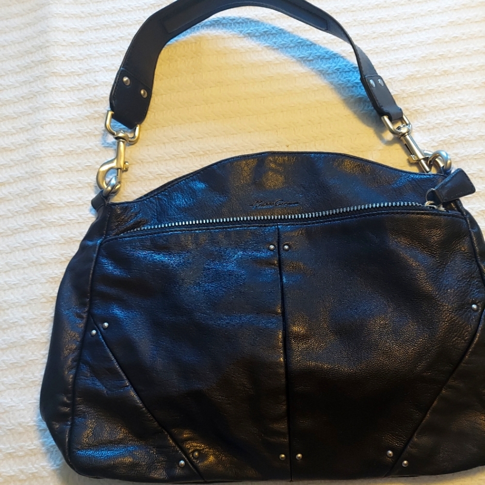 Kenneth Cole black leather bag